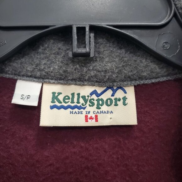 Kelly Sport Women's Vintage Burgundy Zip Front Fleece Vest Made in Canada Sz‎ S - Picture 3 of 5